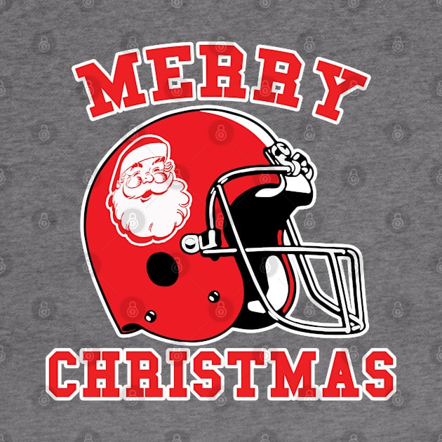 Merry Christmas Santa Football Helmet by HelmetAddict